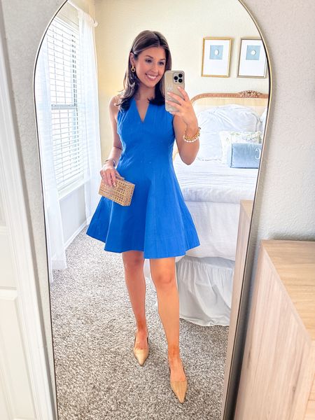 Pretty blue dress for a dressy casual wedding, graduation, baby shower, etc! I’m wearing a S but need XS — runs TTS!

Blue dress // summer dress // 

#LTKSeasonal #LTKstyletip