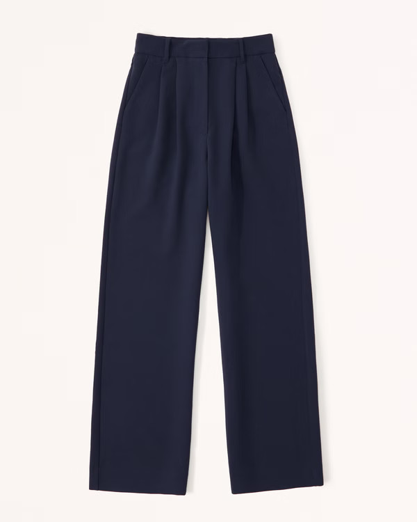 Women's Tailored Wide Leg Pants | Women's New Arrivals | Abercrombie.com | Abercrombie & Fitch (US)