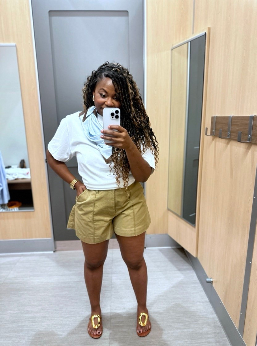 Love does KBB tee and scarf combo and these awesome shorts! @Target