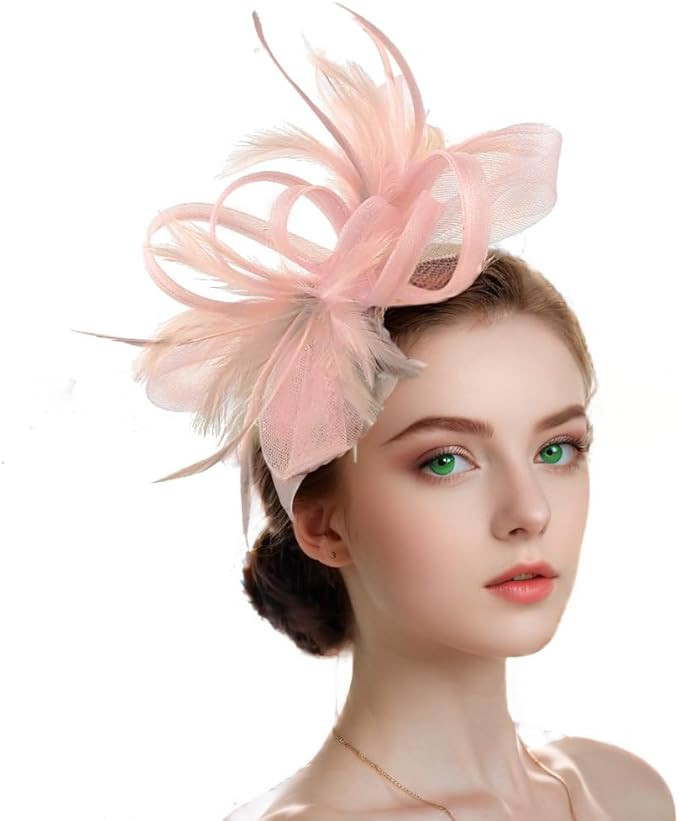 Women Fashion Kentucky Derby Fascinators Pillbox Cocktail Headband Headwaer Hat for Wedding and T... | Amazon (US)