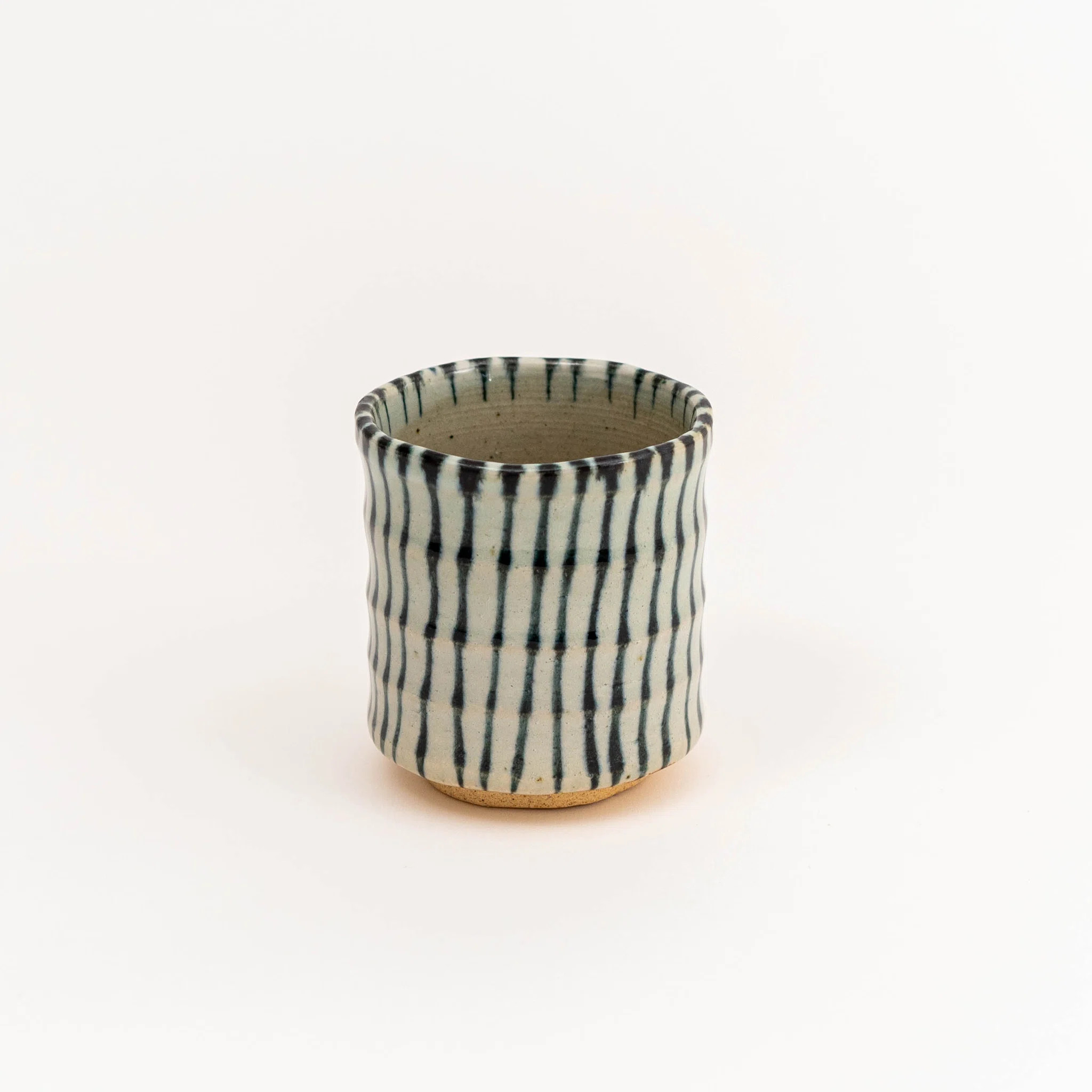 great zakka Mino Ware Handmade Stripes Japanese Teacup / Yunomi Cup | Wayfair | Wayfair North America