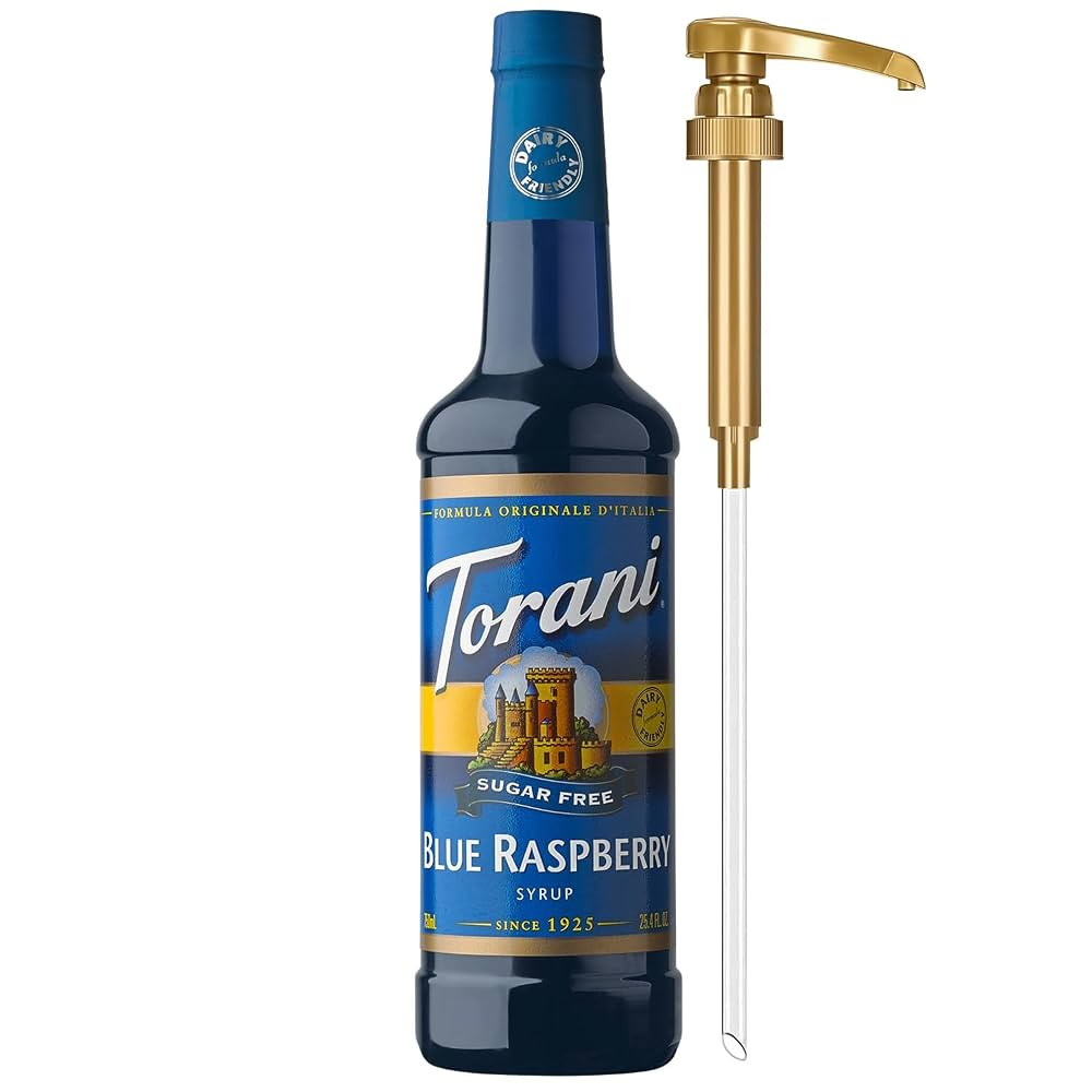 Torani Sugar Free Syrup, Blue Raspberry, Zero-Calorie Flavoring for Drinks, Pump Included, 25.4 O... | Amazon (US)
