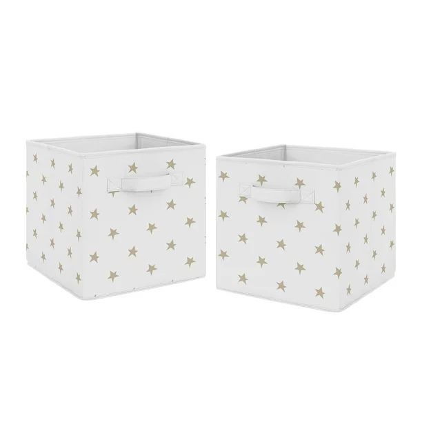 Gold Celestial Star Fabric Storage Bin (Set of 2) by Sweet Jojo Designs | Walmart (US)