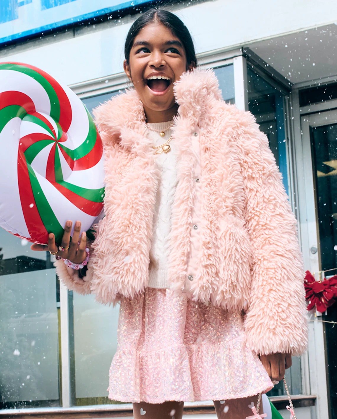 Girls Faux Fur Coat - pink | The Children's Place