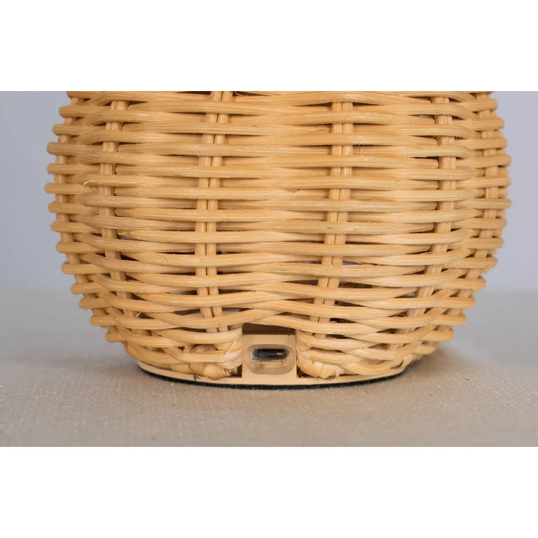 Better Homes & Gardens 9 in Rattan Rechargeable Portable Table Lamp | Walmart (US)