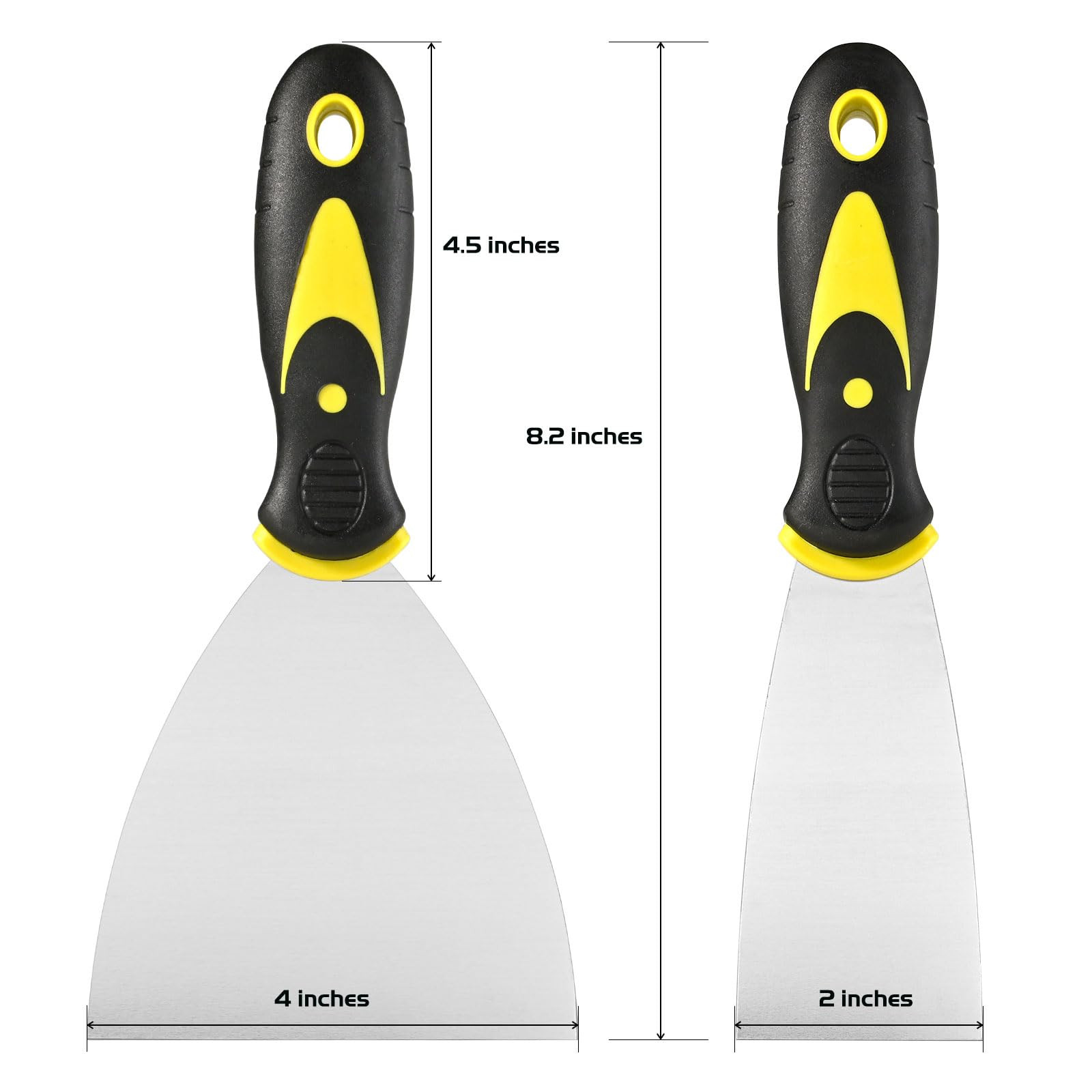 Putty Knife Scraper Set, 2" 4" Spackle Knife 2Pack, Stainless Steel Paint Scraper for Drywall Rep... | Amazon (US)