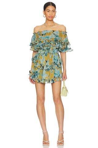 MISA Los Angeles Isella Dress in Blue Abstract from Revolve.com | Revolve Clothing (Global)