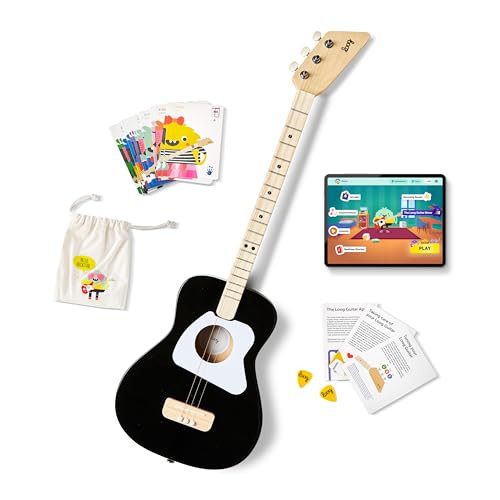 Loog Pro Acoustic kids Guitar 3-strings Ages 6+ Learning App and Lessons Included Black | Amazon (US)