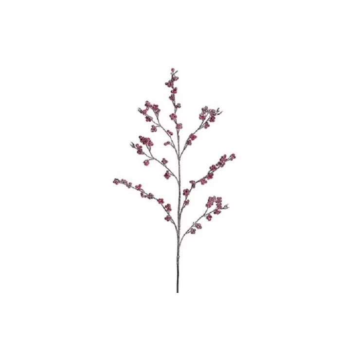 Allstate Floral 40"Bright Red Glittered Iced Holly Berries Artificial Christmas Spray | Target