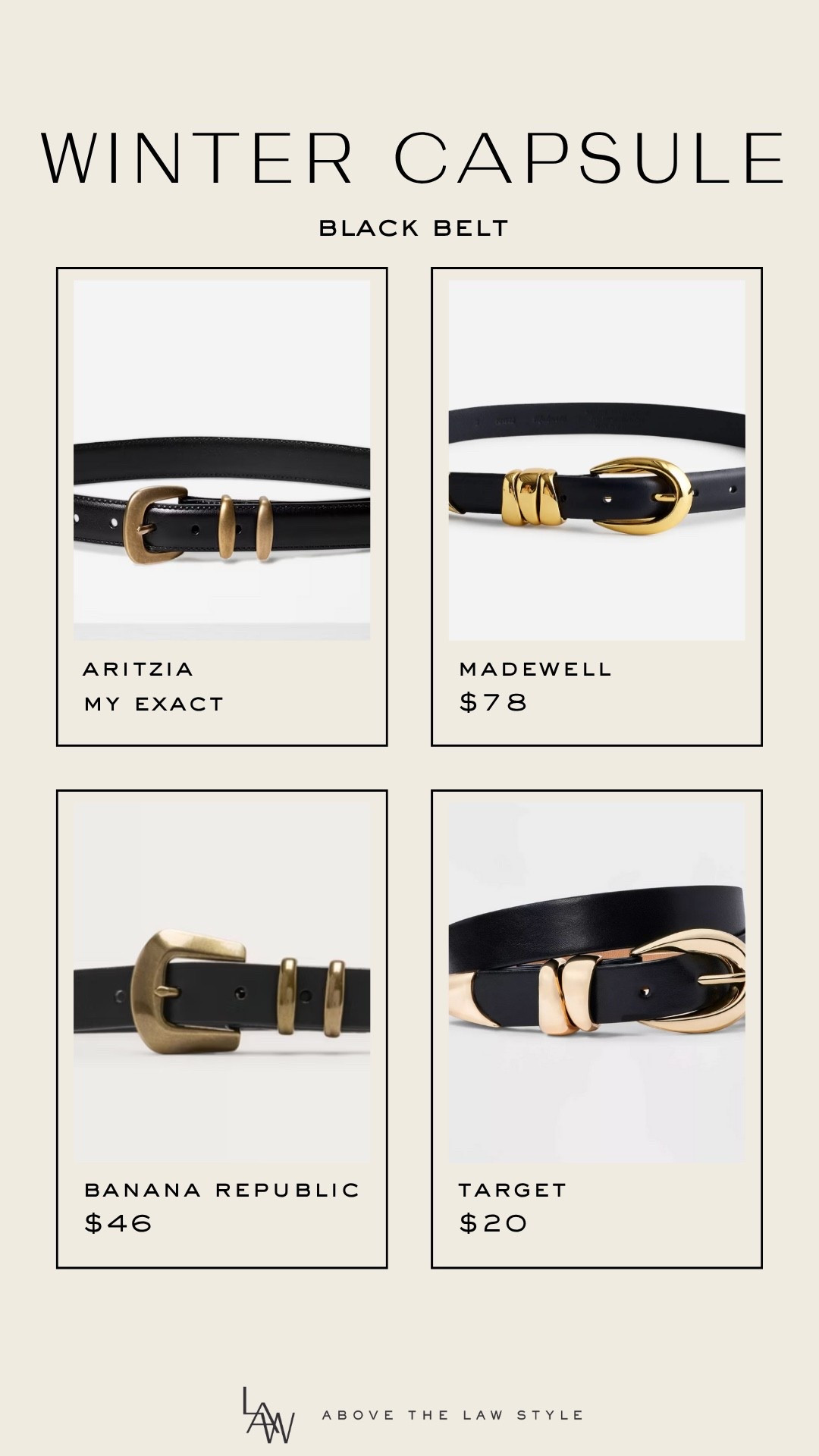 Winter Capsule: Black Belt

#LTKFindsUnder50 #LTKStyleTip #LTKFindsUnder100