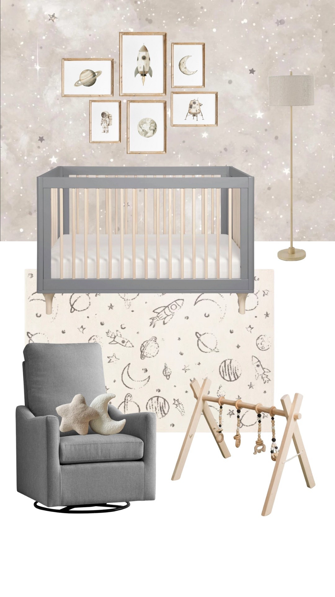Neutral space nursery ⭐️🤍🌙

#LTKBump #LTKKids #LTKBaby
