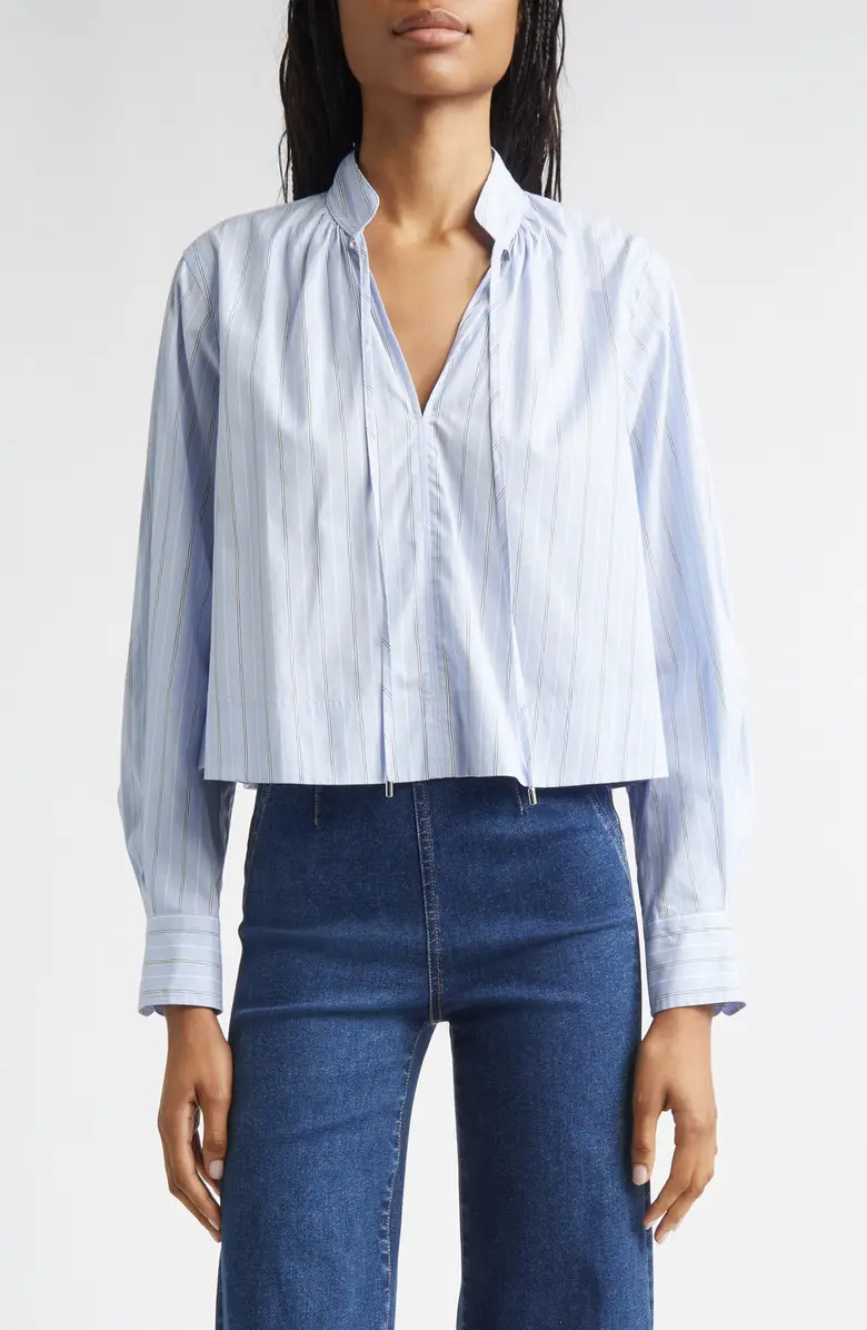 Kaits Stripe Crop Cotton Top | Nordstrom