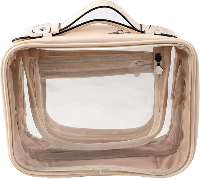traveling toiletry Case large clear cosmetics case makeup bag Dimensions | LxWxH:10” x 4.5” x... | Amazon (US)