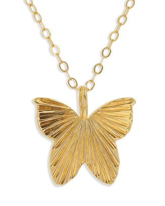 14K Yellow Gold Butterfly Pendant Necklace, 17" | Bloomingdale's (US)