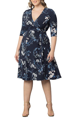 Plus Size Signature Print Wrap Dress. | Macy's