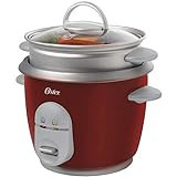 Oster 6-Cup Rice Cooker with Steamer, Red (004722-000-000) | Amazon (US)