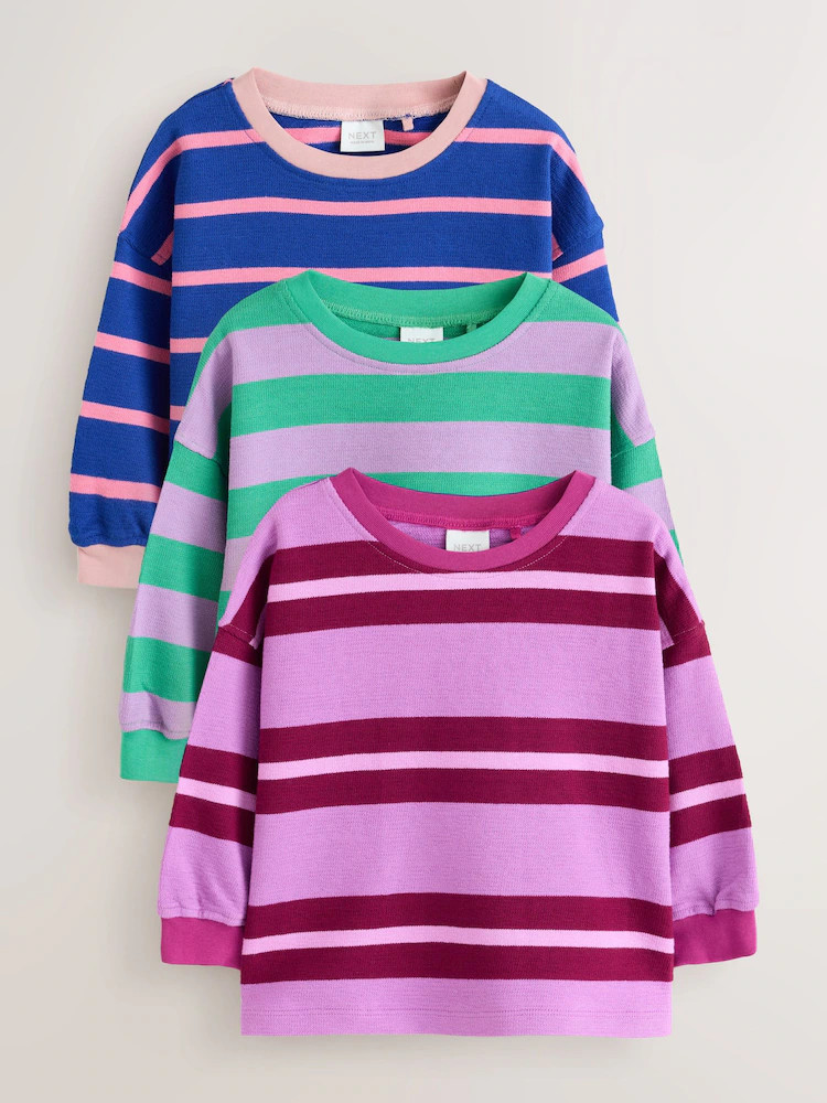 Purple Stripe Stripe T-Shirts 3PK (3mths-7yrs) | Next EU