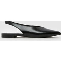 schuh Lace Slingback Flats in Black | Schuh