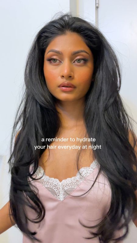 This hair care tip is only for DRY and FRIZZY hair 💖 if you have oily hair, don’t do this. But if you have oily scalp and dry ends, you can do this every other day ☺️
Make sure to use products for your hair porosity (check out my Hair Guide linked in bio for product recommendations and routine for your hair porosity) ✨ 
To hydrate hair you gotta use a leave-in conditioner first and then a lightweight oil that absorbs into the hair easily. I love using @amika dream routine overnight leave in treatment and @cliganic jojoba oil which I get from @Amazon. 

#LTKunder100 #LTKbeauty #LTKFind