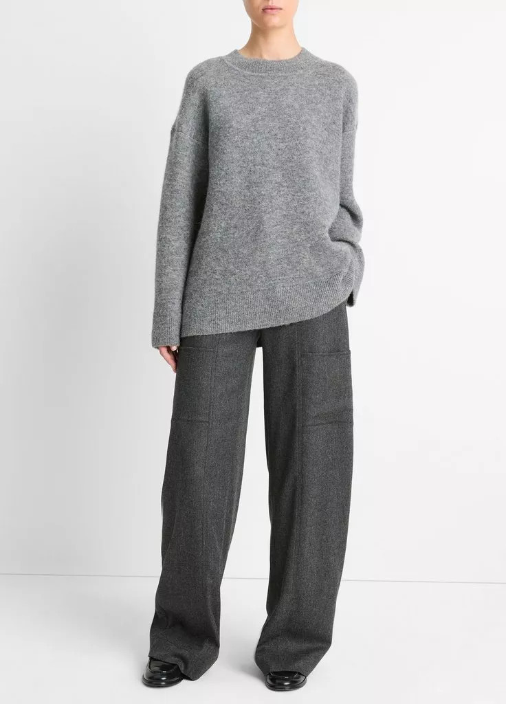 Textured Soft Sculpted Crew Neck Sweater | Vince LLC
