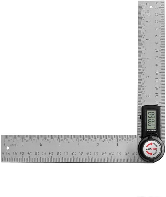 GemRed 82305 Digital Angle Finder GemRed Protractor Stainless steel 7inch 200mm (Black Button) | Amazon (US)