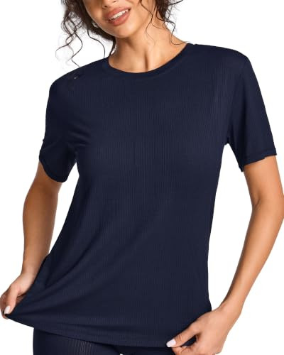 Natrelax Modal Ribbed Pajamas T Shirt | Amazon (US)