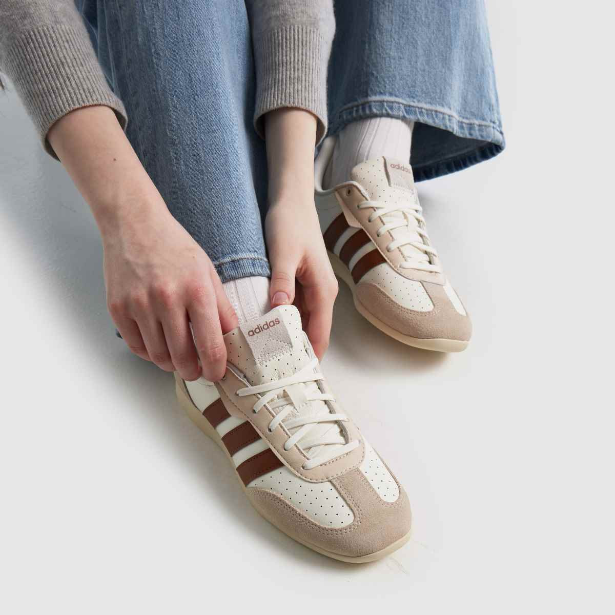 Womens White & Brown adidas Barreda Lo Trainers | schuh | Schuh