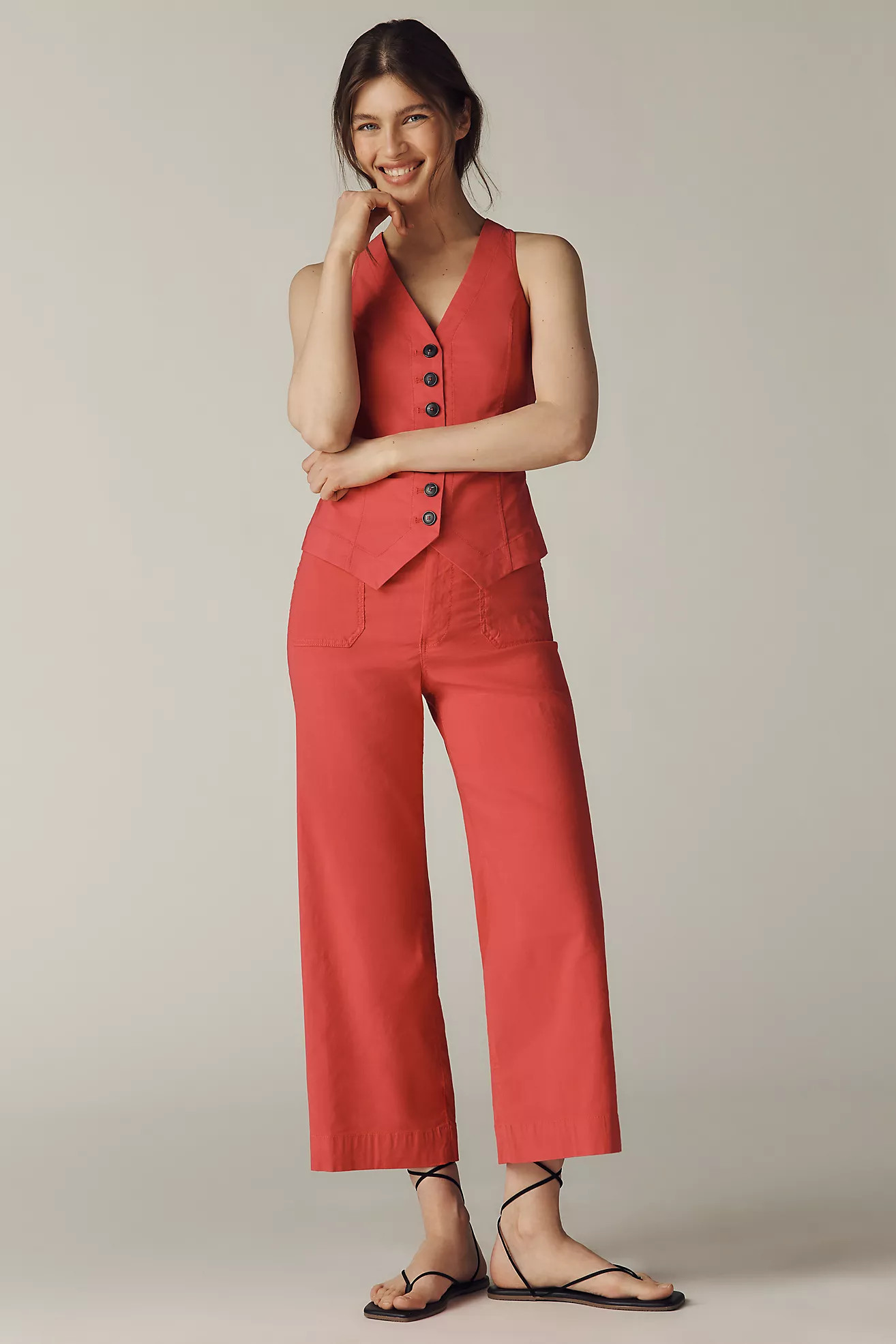 The Colette Magic Fabric Crop Wide-Leg Pants by Maeve | Anthropologie (US)