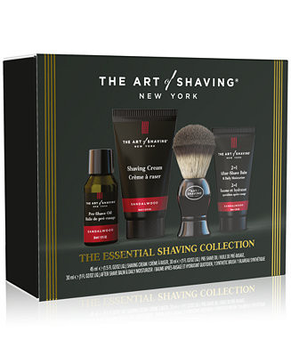 The 4-Pc. Essential Shaving Set - Sandalwood | Macy's