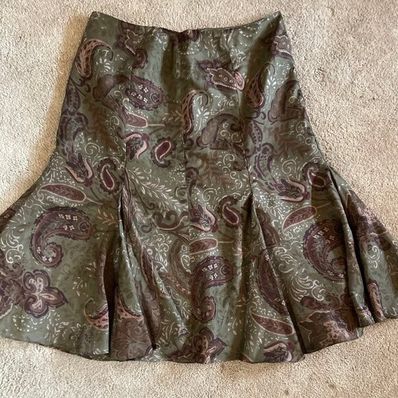 Lauren by Ralph Lauren  Silk Skirt Paisley Size 4 | Poshmark