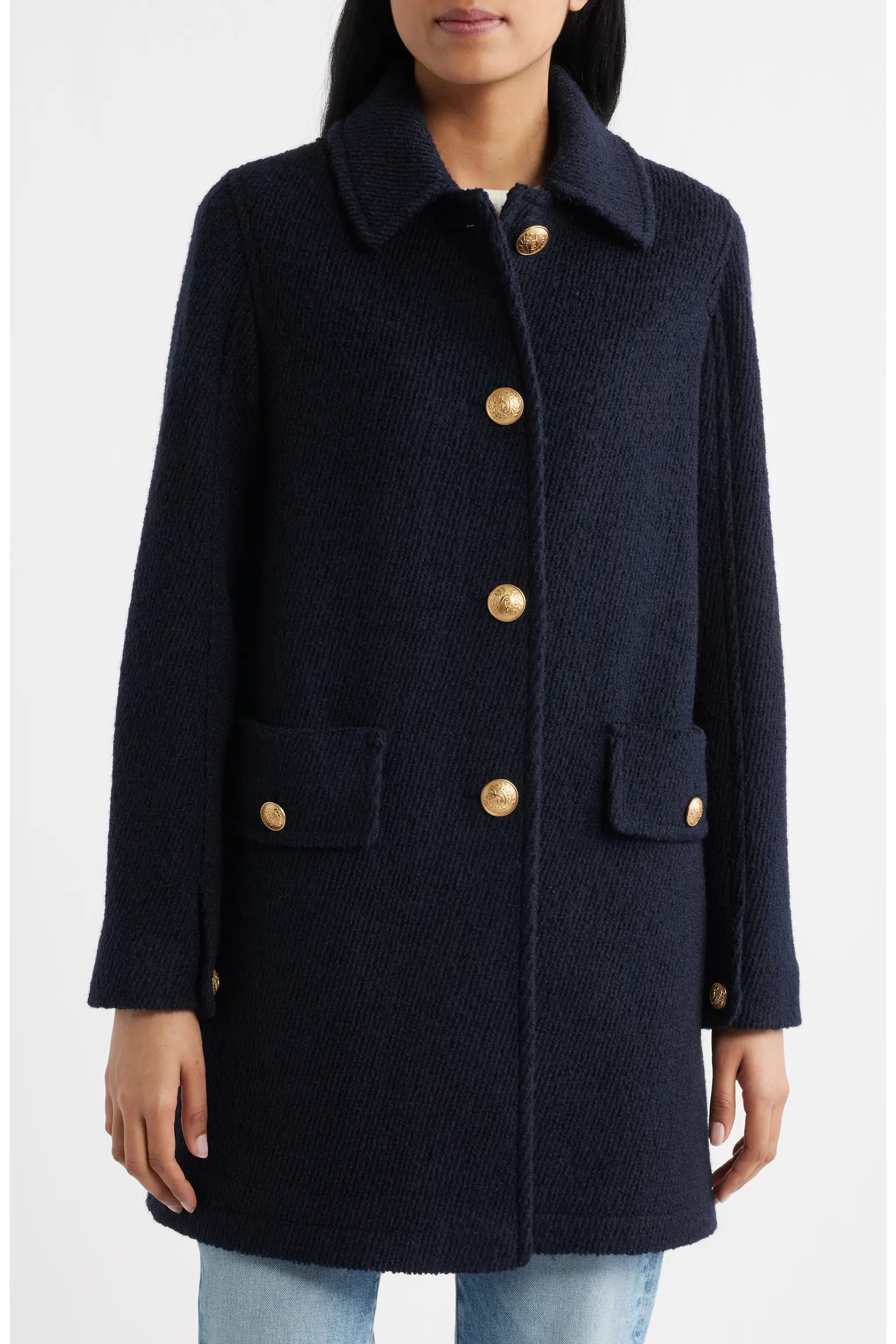 Crested Button Coat (Women) | Nordstrom | Nordstrom