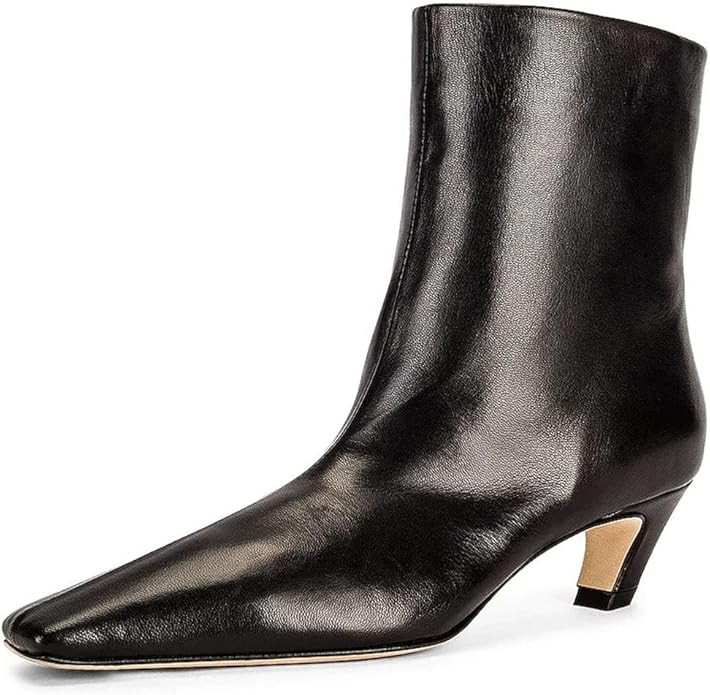 FSJ Women Square Toe Comfort Kitten Low Heel Ankle Boots Pull On Booties Winter Faux Suede Casual... | Amazon (US)