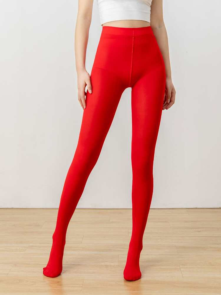 120D Minimalist Solid Tights | SHEIN