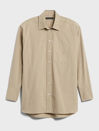 Oversized Poplin Shirt | Banana Republic (US)