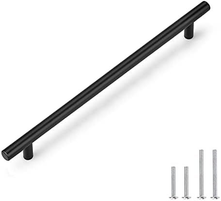 5 Pack Probrico Black Stainless Steel Kitchen Cabinet Door Handles T Bar Drawer Pulls Knobs Diameter | Amazon (US)
