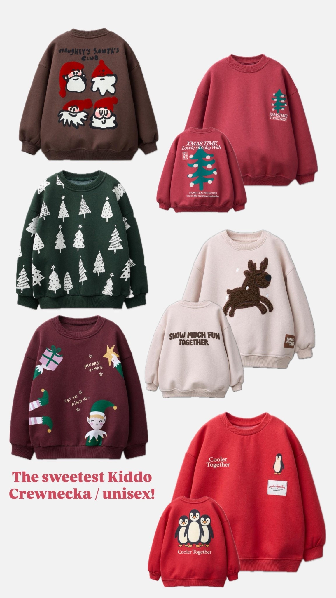 Winter and holiday crewneck sweatshirts for kids! 

#LTKGiftGuide #LTKKids #LTKHoliday