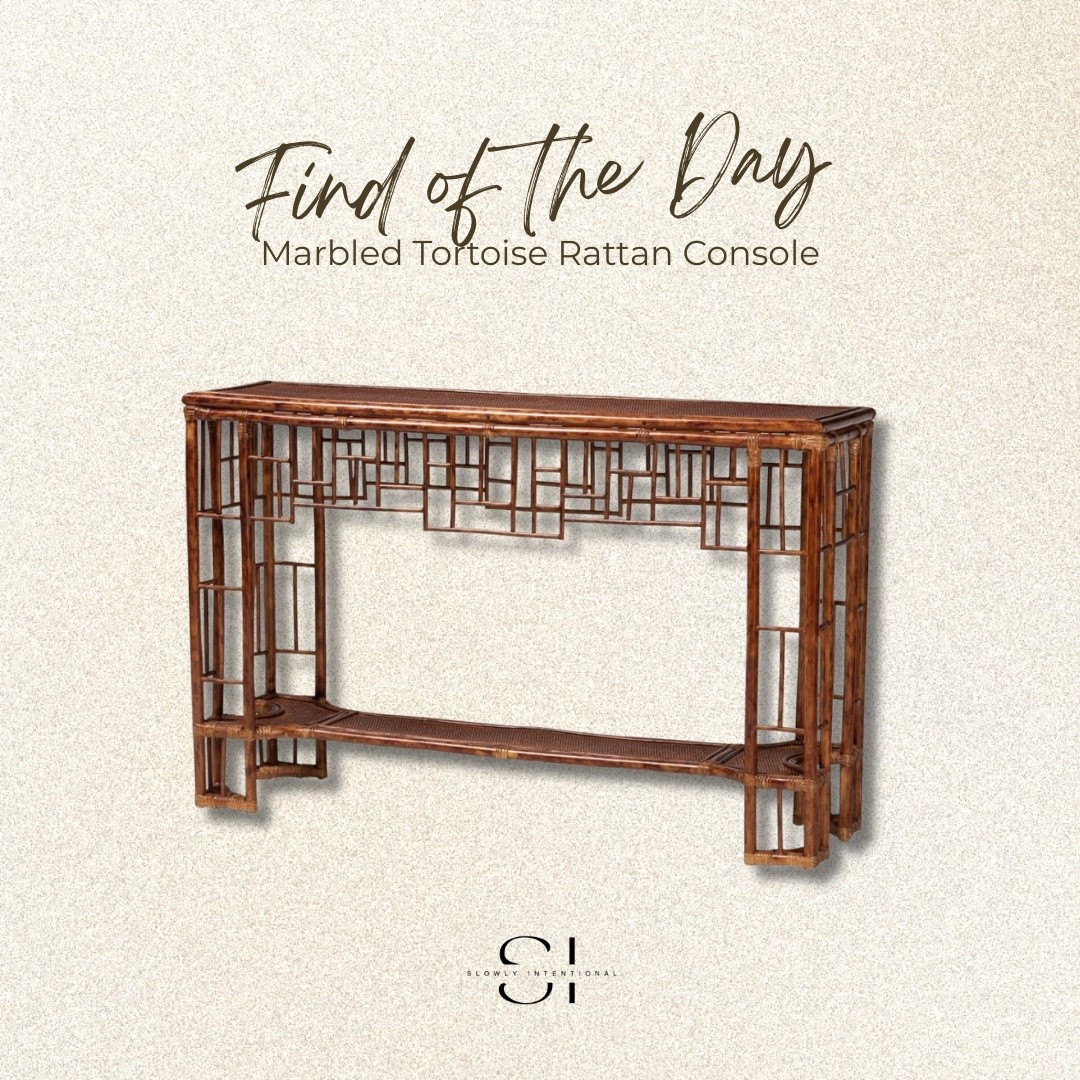 I just found the most amazing marbled tortoise rattan console that looks like a total splurge! It is the perfect home decor find to help you style your entryway or add some living room furniture that feels unique and timeless. I’m so excited because it gives you that high-end interior design look while staying totally budget-friendly! Rattan, wicker, console table, credenza, bamboo console

#LTKHome #LTKSaleAlert