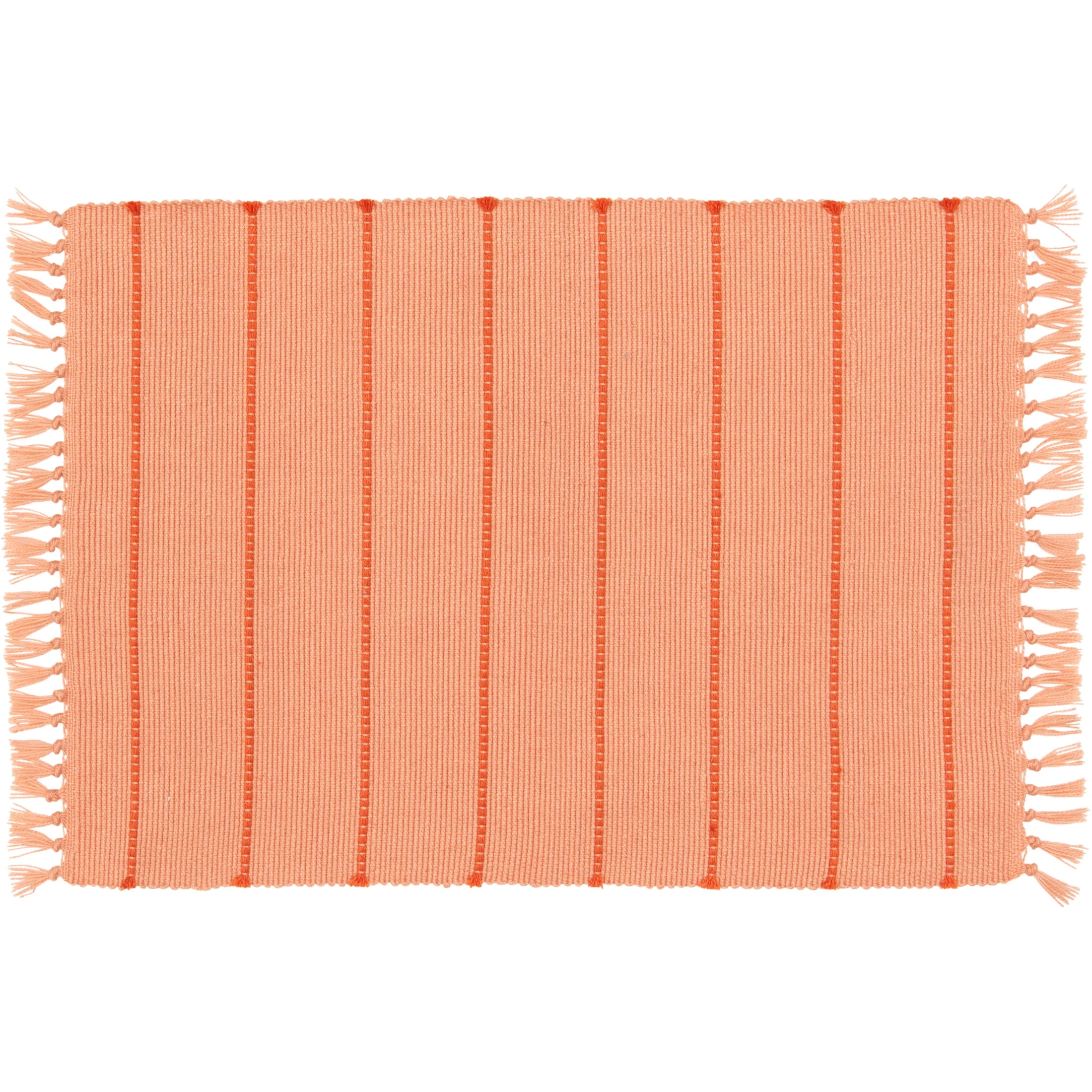 Mainstays by Becky G. & Alejandra Indoor/Outdoor Polyester Accent Rug, Orange Stripe, 24" x 36" | Walmart (US)