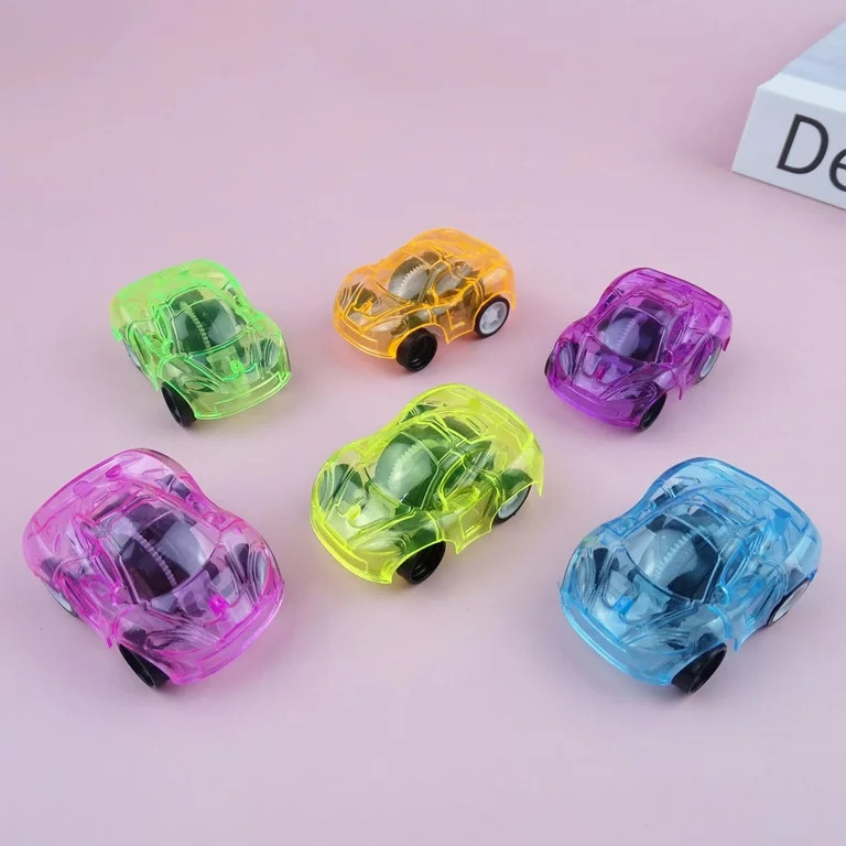 IFNWSV 12pcs Pull Back Car Toys Transparent Plastic Multi Color Car Set for Children Kids Random ... | Walmart (US)