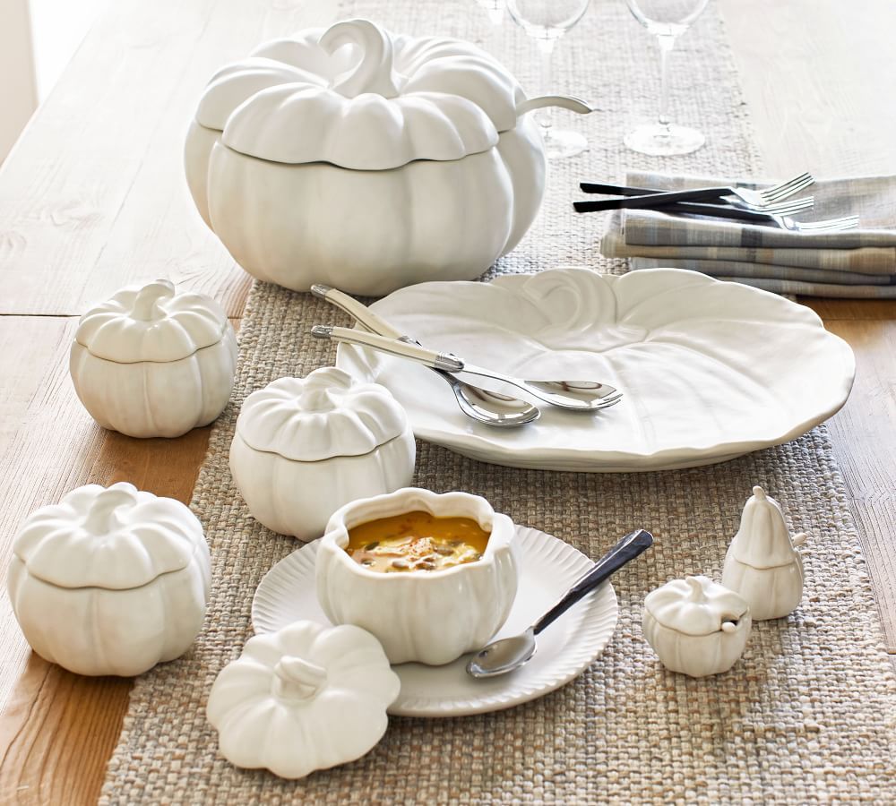 Pumpkin Shaped Stoneware Serveware Collection | Pottery Barn (US)