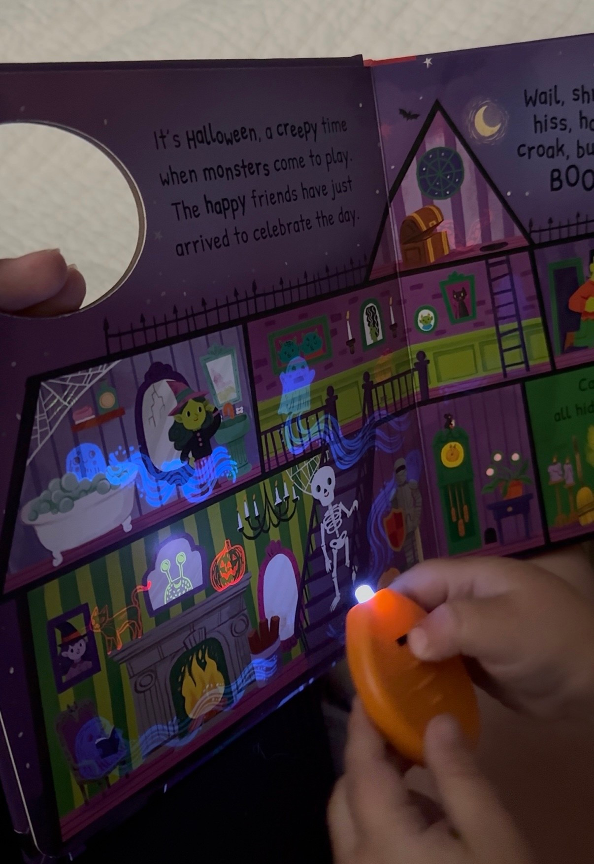 Fun interactive Halloween book for toddlers and kids! It comes with a special flashlight that unveils all kinds of Halloween fun! 
 

#LTKFamily #LTKSeasonal #LTKKids