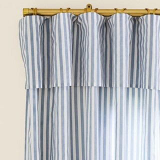 Classic Stripe Ruffled Drapery Panel | Ballard Designs, Inc.
