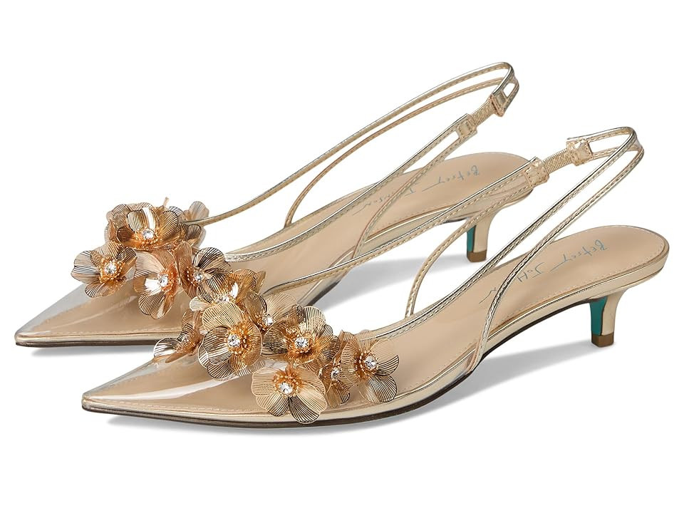 Blue by Betsey Johnson Robin High Women's Heels Gold : 6.5 M, Leather/Rubber | Zappos