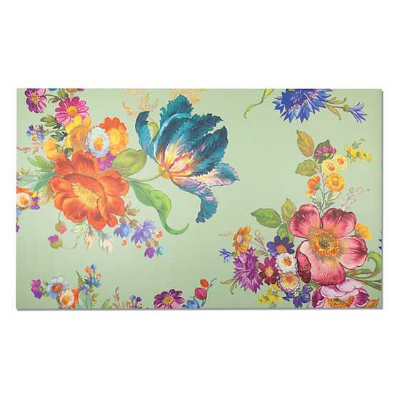 Flower Market Blooms Floor Mat - Green - 3' x 5' | MacKenzie-Childs