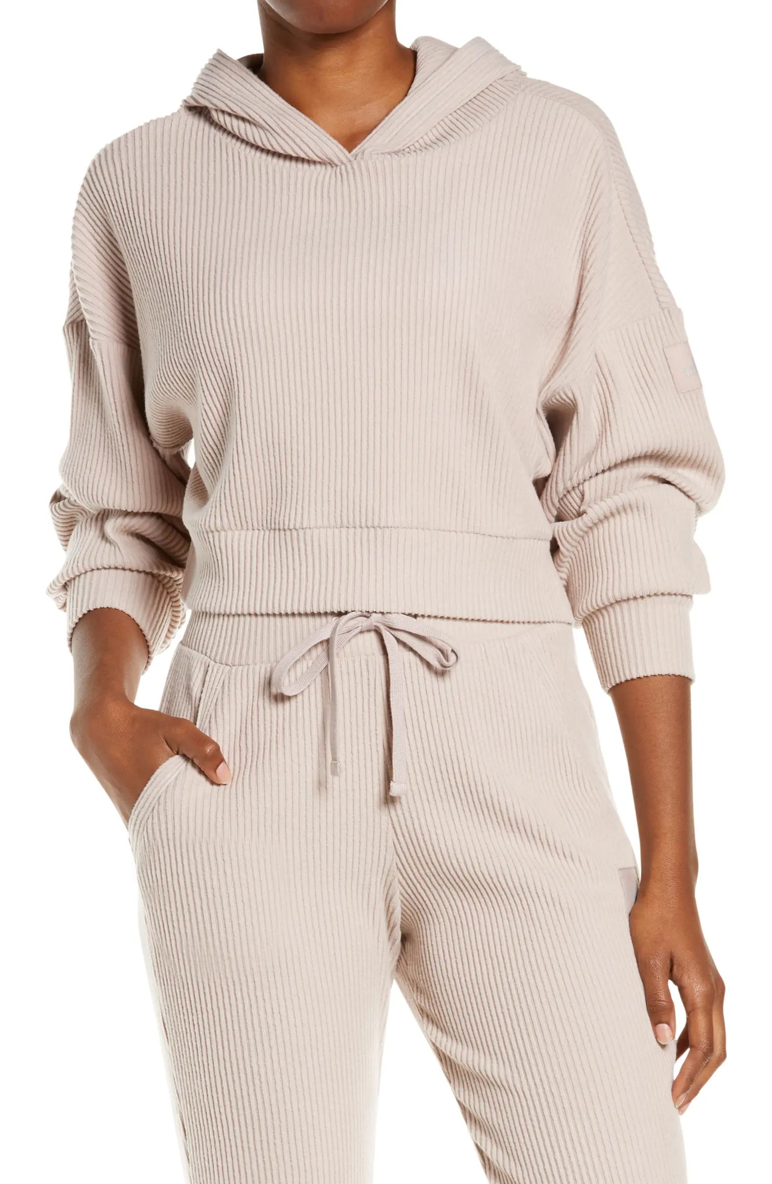 Muse Ribbed Crop Hoodie | Nordstrom