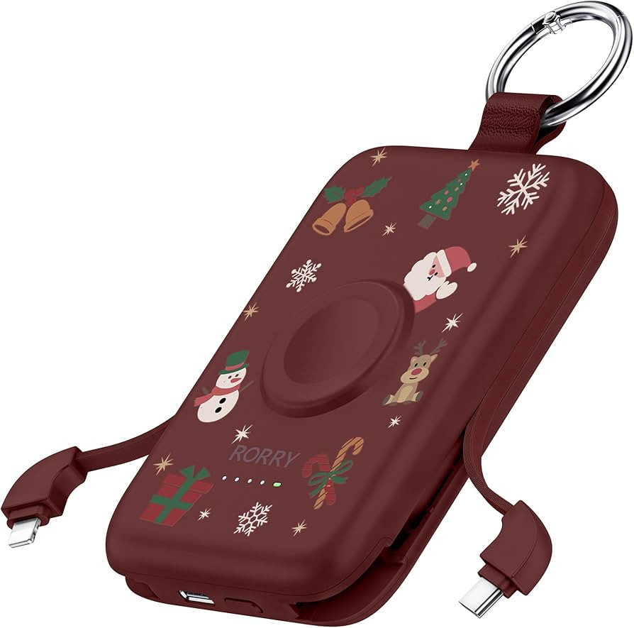 RORRY Portable Charger, 10000mAh PD 20W Fast Charging Portable Charger Power Bank with Built in C... | Amazon (US)