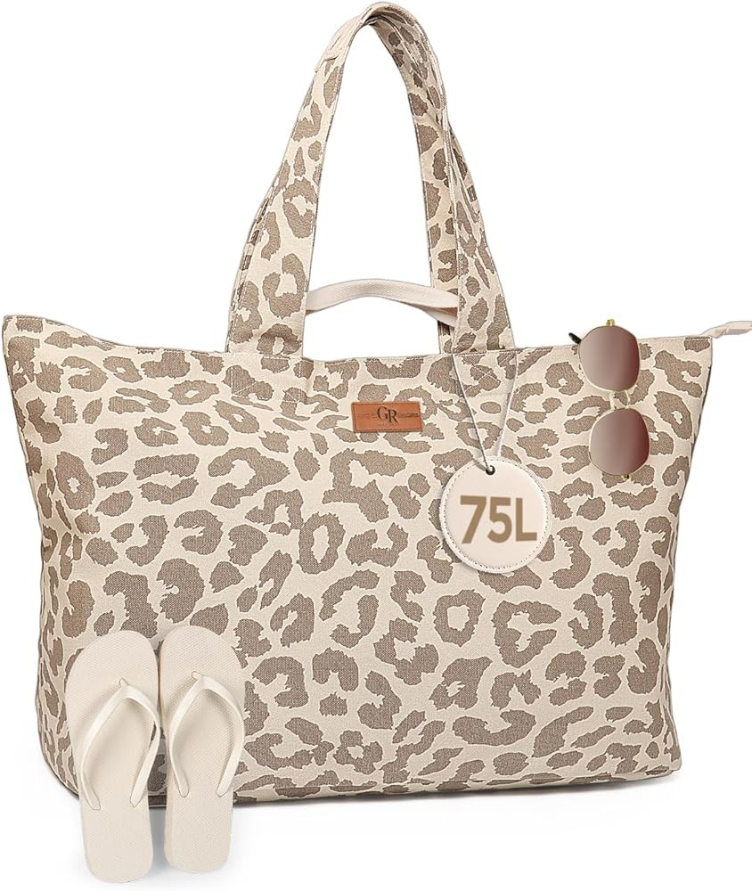 GLORIEROO Extra Large Beach Bag for Women - Sandproof Over-Size Carry On Beach Essentials Tote wi... | Amazon (US)