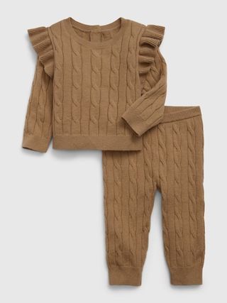 Baby CashSoft Cable-Knit Sweater Outfit Set | Gap (US)