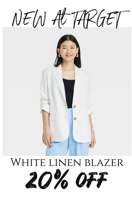 New at Target white linen blazer 20% off

#LTKStyleTip #LTKSaleAlert #LTKFindsUnder50