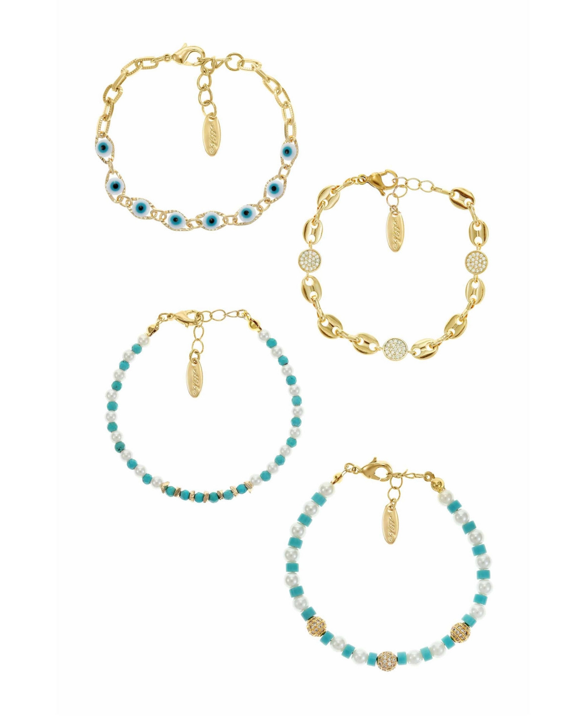 Ettika Women's Enamel Evil Eye Bracelet Set, 4 piece | Macys (US)